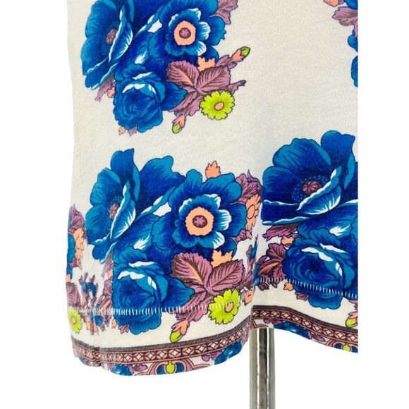 RARE VTG Free People Floral Crochet-Lace Shoulder Tunic Top | Boho Cottagecore S - Picture 5 of 13